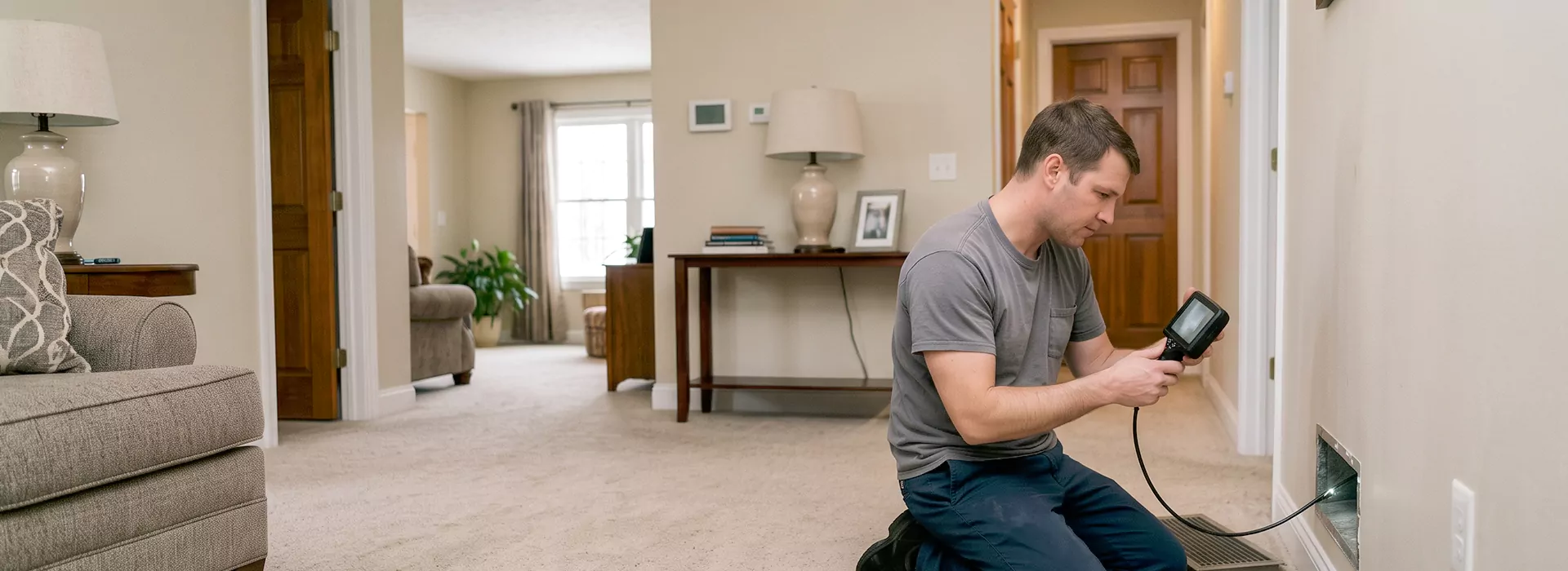 Air Duct Camera Inspection in Longview, Texas