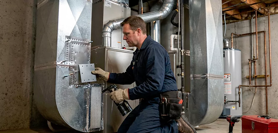 Supply and Return Plenum Repair in Longview