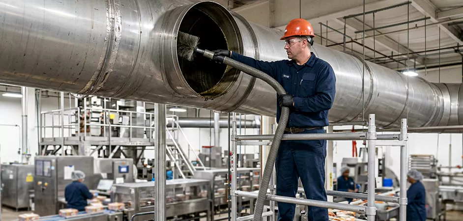 Food Processing Facility Duct Cleaning in Longview
